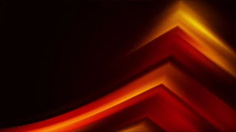 Abstract loop red orange glow neon line arrow on black background. 스톡 동영상 262284809