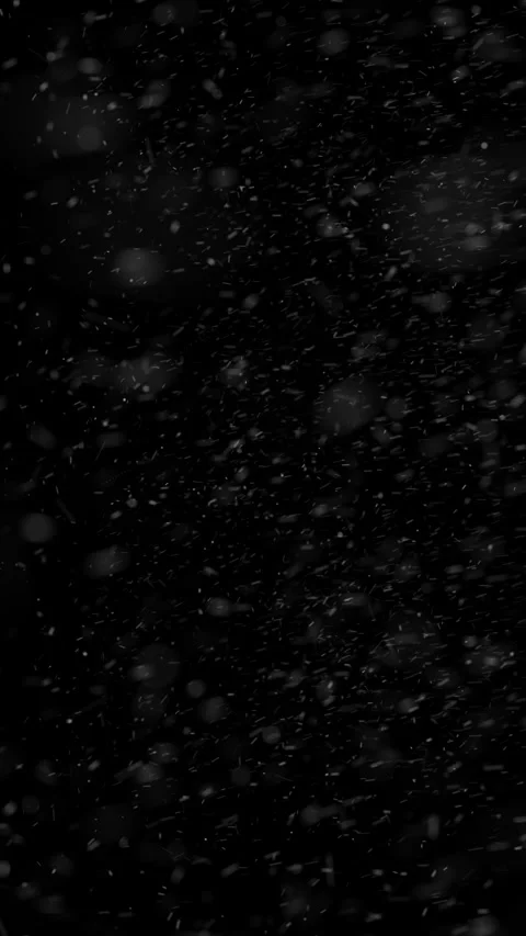 Abstract loop snowflakes flying on black vertical background Stock Footage 344787596