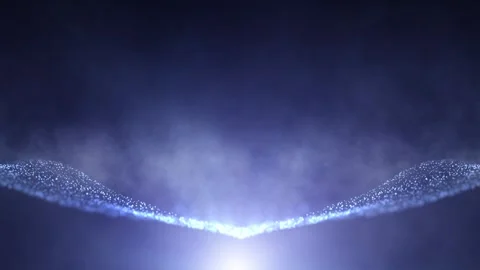 Abstract loop symmetrical wavy dots animation background Stock-Footage 334806385