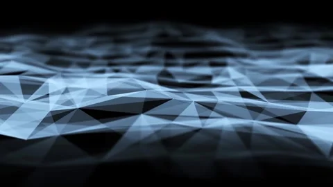 Abstract loop triangle pattern waves motion on black background Stock Footage 337231694