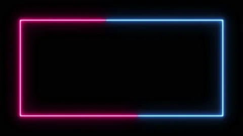 Abstract loop video of blue and red neon lights moving in a rectangle 動画素材 139090985