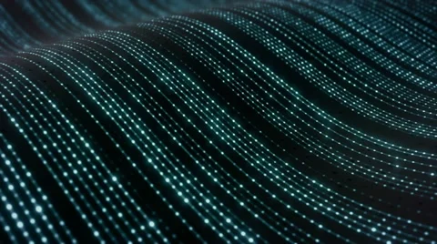 Abstract loop of waving and blinking lights. Stock Footage 11333682