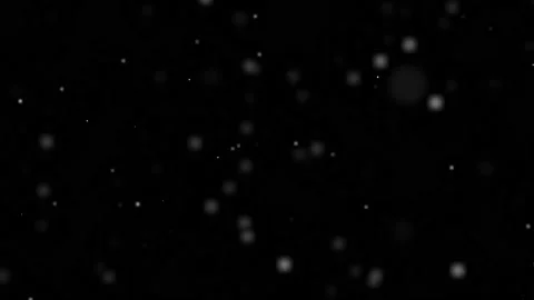 Abstract loop white dust particles floating on black background Stock Footage 224496219