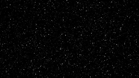Abstract loop white stars particles dust flowing animation on black background Stock Footage 262351494