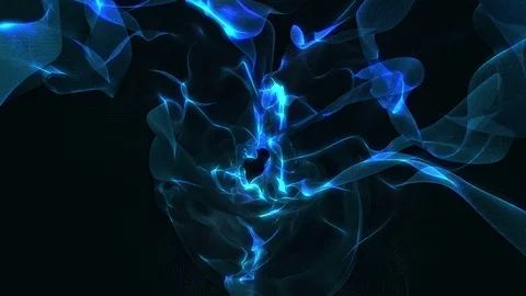 Abstract Loopable Background with blue caribs dark energy. V2 Stock Footage 94743604