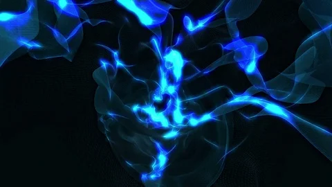 Abstract Loopable Background with blue caribs dark energy. V5 Stock Footage 94743631