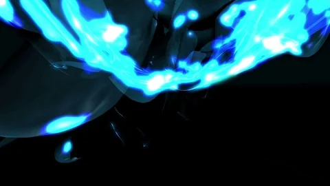 Abstract Loopable Background with blue caribs dark energy. V12 Stock Footage 94743688