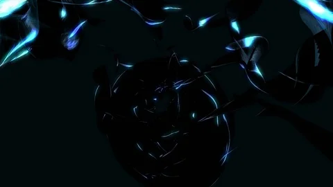 Abstract Loopable Background with blue caribs dark energy. V14 Stock Footage 94743697