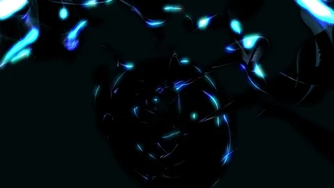 Abstract Loopable Background with blue caribs dark energy. V17 Video stock 94743711