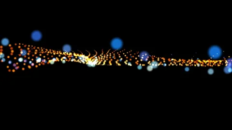 Abstract loopable background with colorful gold bokeh lights Stock Footage