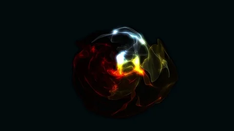 Abstract Loopable Background with fire dark energy. V4 Stock Footage 94744608