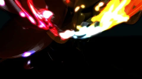 Abstract Loopable Background with fire dark energy. V18 Stock Footage 94744746