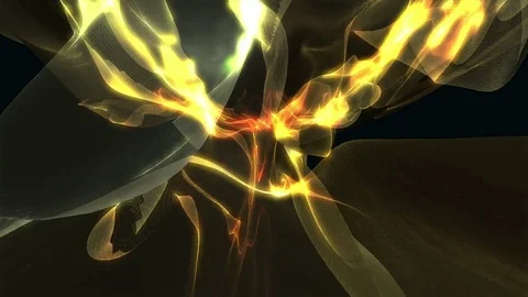 Abstract Loopable Background with gold dark energy. V3 Stock-Footage 94745017