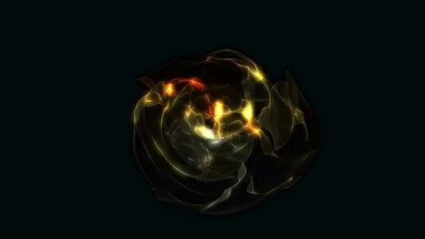 Abstract Loopable Background with gold dark energy. V4 Stock Footage 94745024