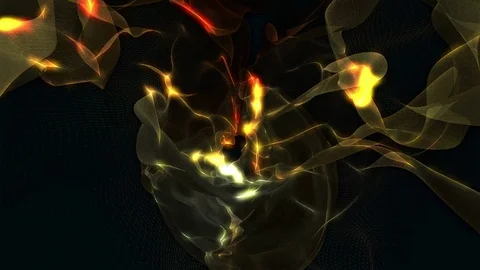 Abstract Loopable Background with gold dark energy. V5 Video stock 94745035