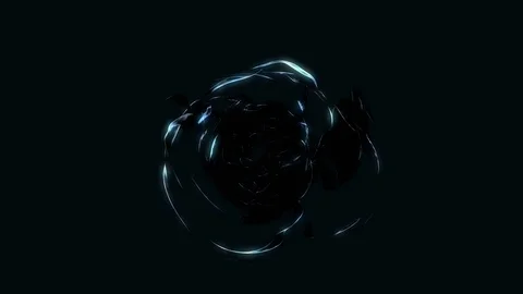 Abstract Loopable Background with gold dark energy. V6 Stock Footage 94745054