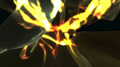 Abstract Loopable Background with gold dark energy. V7 Stock Footage 94745055