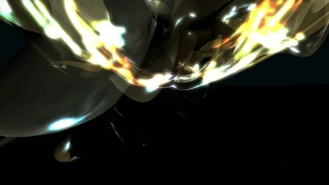 Abstract Loopable Background with gold dark energy. V9 Stock Footage 94745083