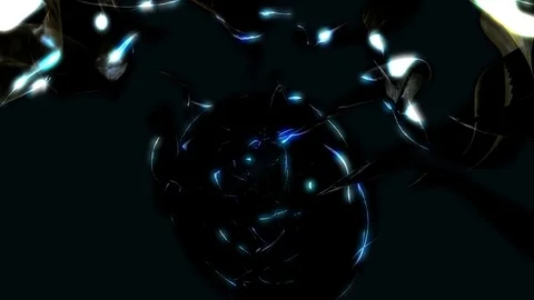 Abstract Loopable Background with gold dark energy. V10 Video stock 94745095