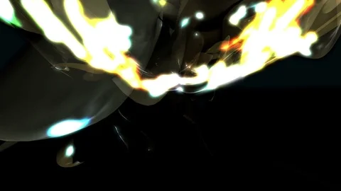 Abstract Loopable Background with gold dark energy. V13 Stock Footage 94745112