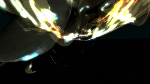 Abstract Loopable Background with gold dark energy. V15 Stock Footage 94745121