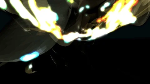 Abstract Loopable Background with gold dark energy. V17 Stock Footage 94745135