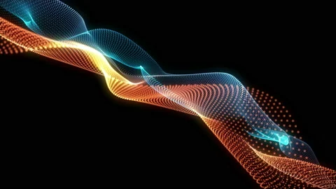 Abstract loopable blue and red cg motion waving dots texture Stock Footage 112190127