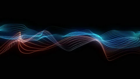 Abstract loopable blue and red cg motion waving dots texture Stock Footage 112224427