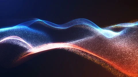 Abstract loopable blue and red cg motion waving dots texture Stock-Footage 112279206