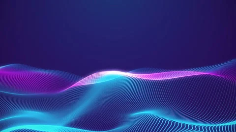 Abstract loopable blue and violet wavy motion background. Futuristic animation. Stock Footage 112106436