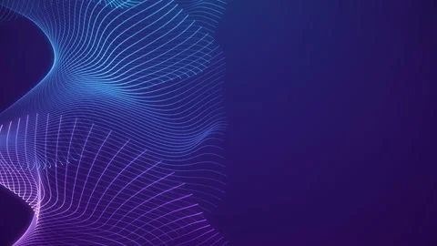 Abstract loopable blue and violet wavy motion background. Futuristic animation. Stock Footage 112106520