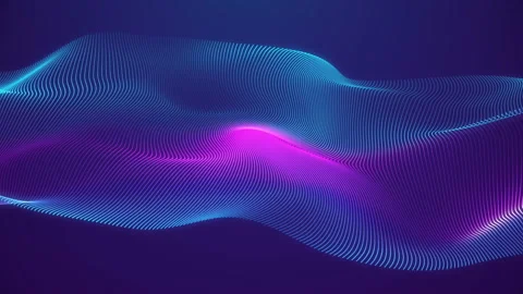 Abstract loopable blue and violet wavy motion background. Futuristic animation. Stock Footage 112106539