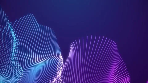 Abstract loopable blue and violet wavy motion background. Futuristic animation. Vídeo Stock 112106593