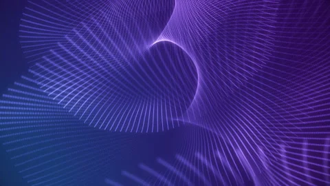 Abstract loopable blue and violet wavy motion background. Futuristic animation. Vídeo Stock 112107066