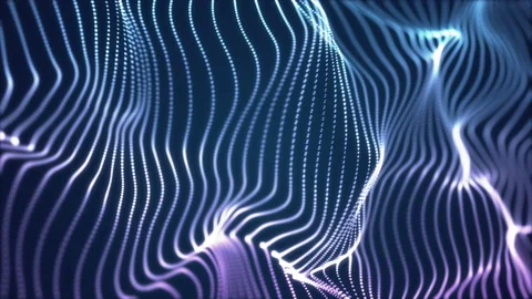 Abstract loopable blue and violet cg motion waving dots texture Stockbeeldmateriaal 112234346