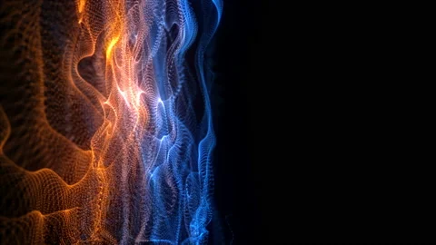 Abstract loopable blue and yellow cg motion background Stock Footage 94083300