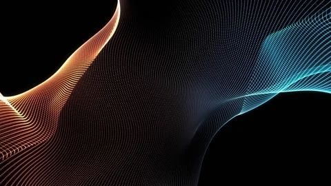 Abstract loopable blue and yellow cg motion background Stock Footage 94090181