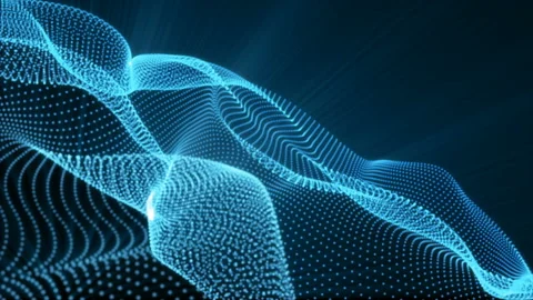 Abstract loopable blue cg motion waving ... | Stock Video | Pond5