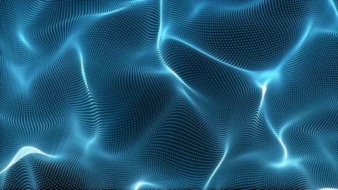 Abstract loopable blue cg motion waving dots background Stock Footage 94090694