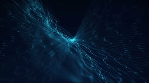 Abstract loopable blue cg motion waving dots background Vídeo Stock 103761387