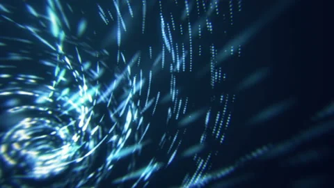 Abstract loopable blue cg motion waving dots texture Video stock 112105662