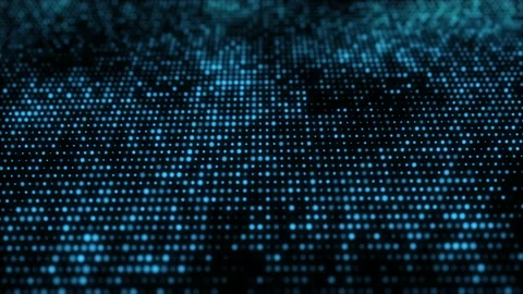 Abstract loopable blue cg motion waving dots texture Video stock 112106130