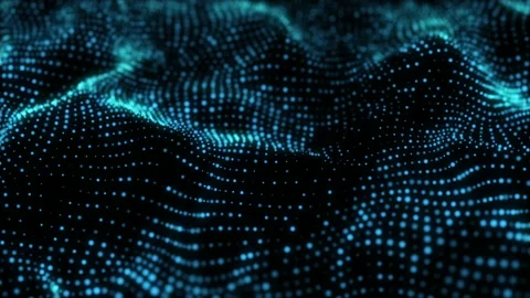 Abstract loopable blue cg motion waving dots texture Video stock 112106154
