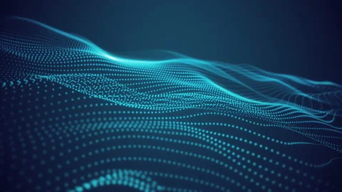 Abstract loopable blue cg motion waving dots texture Stock Footage 112108193