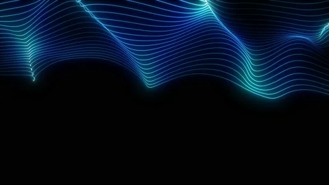 Abstract loopable blue cg motion waving dots texture Video stock 112223514