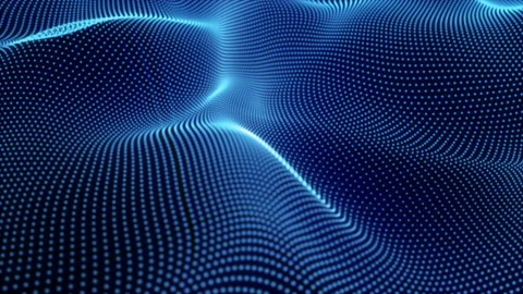 Abstract loopable blue cg motion waving dots texture Stock Footage 112274125