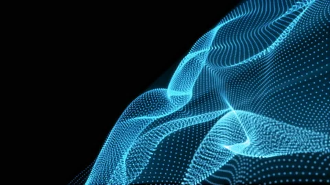 Abstract loopable blue cg motion waving dots texture Stock Footage 112274162