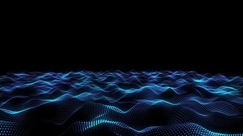 Abstract loopable blue cg motion waving dots texture Stock Footage 246485444