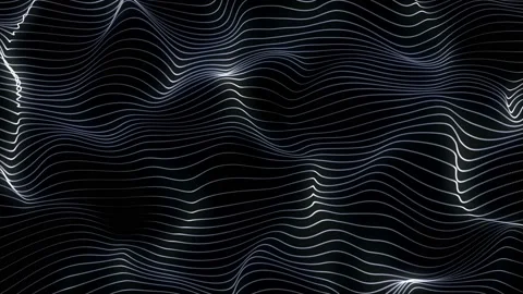 Abstract loopable cg motion waving dots white lines Stock Footage 112111138