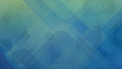 Abstract loopable geometric background, overlapping blue and teal rounded Video stock 330896025